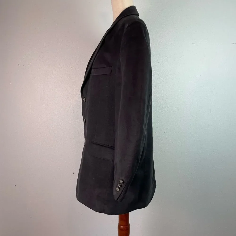 GianFranco Black Suede Sport Coat Size 42R EUC
